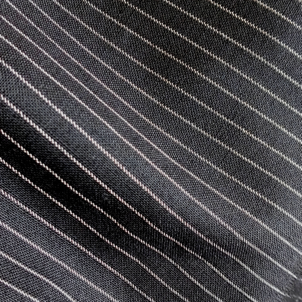 Alice+Olivia Black Pinstripe Low Rise Wide Leg Capri Cropped Wool Blend Pants 4 - Picture 14 of 15